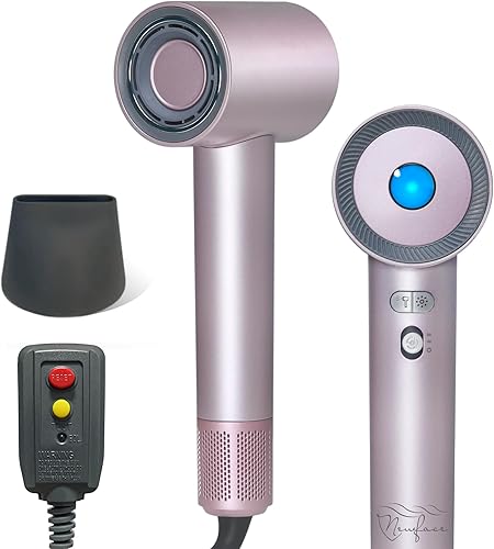 Secador de pelo de alta velocidad 200 millones de secador de pelo iónico negativo 160,000 rpm, motor sin escobillas, potente 1500 W, secado rápido,