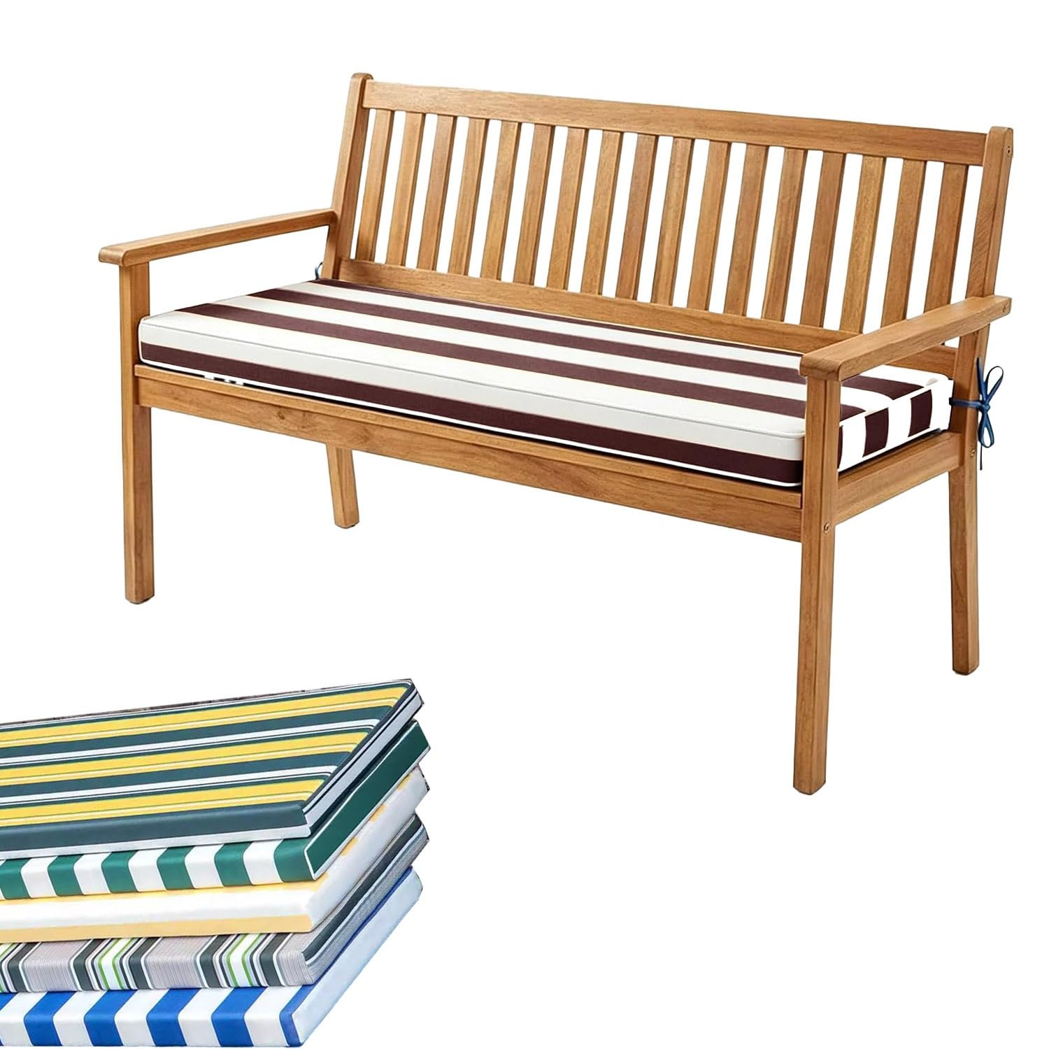 Coussin de banc extérieur imperméable pour en finir avec les sièges mouillés de jardin 190x50cm