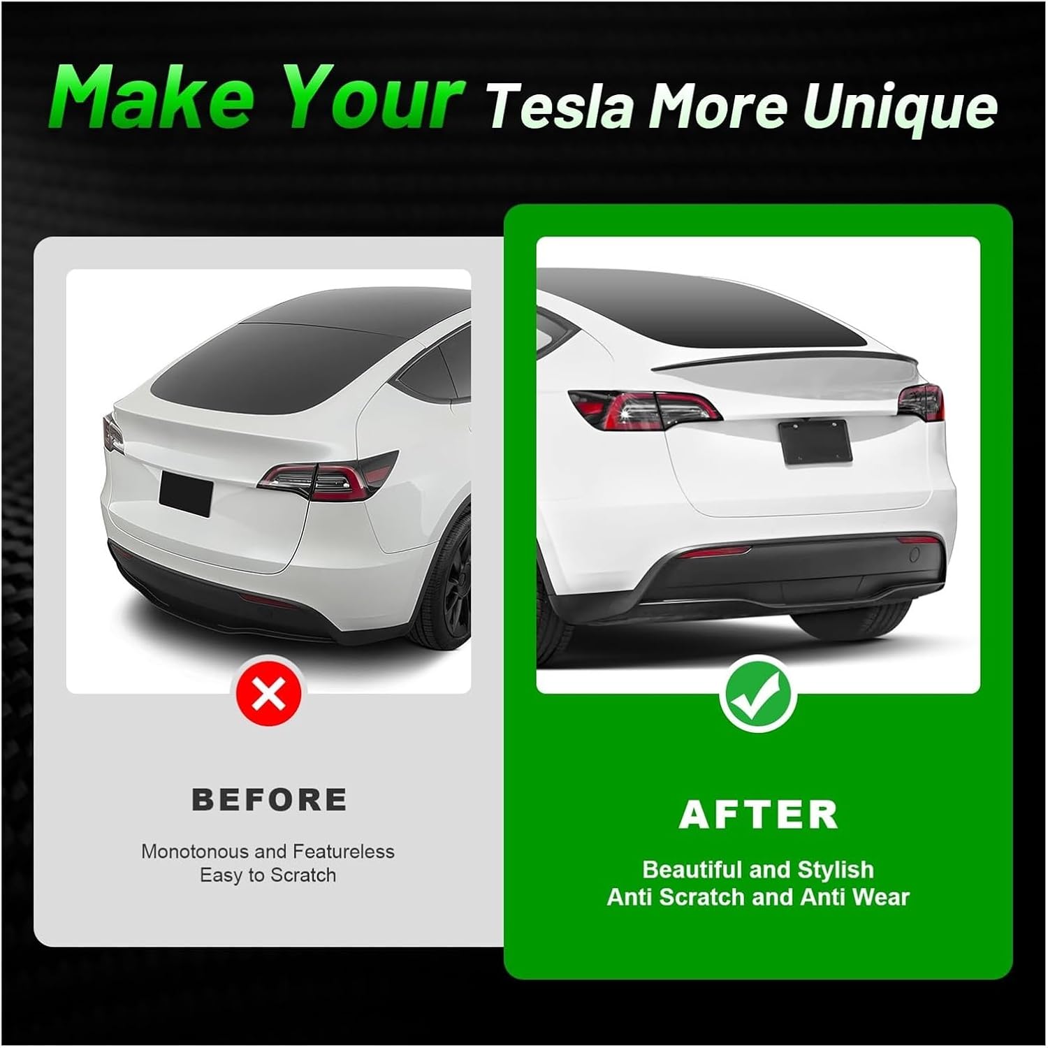 Compatible For Tesla Model Y 2024-2020 Spoiler 3 Highland 2025-2026 Trunk Wing Carbon Fiber Pattern Car Accessories(New Model 3 matte)