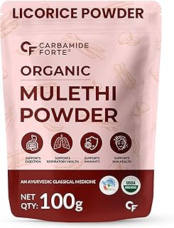 Carbamide Forte Licorice/Mulethi Powder Organic | Mulethi Powder for Face Pigmentation | Yashtimadhu Powders Supports Dige...
