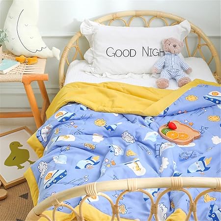 Copriletto Estivo Per Bambini - Stampa Dinosauro Verde, 120x150 Cm, Reversibile - Foto 9