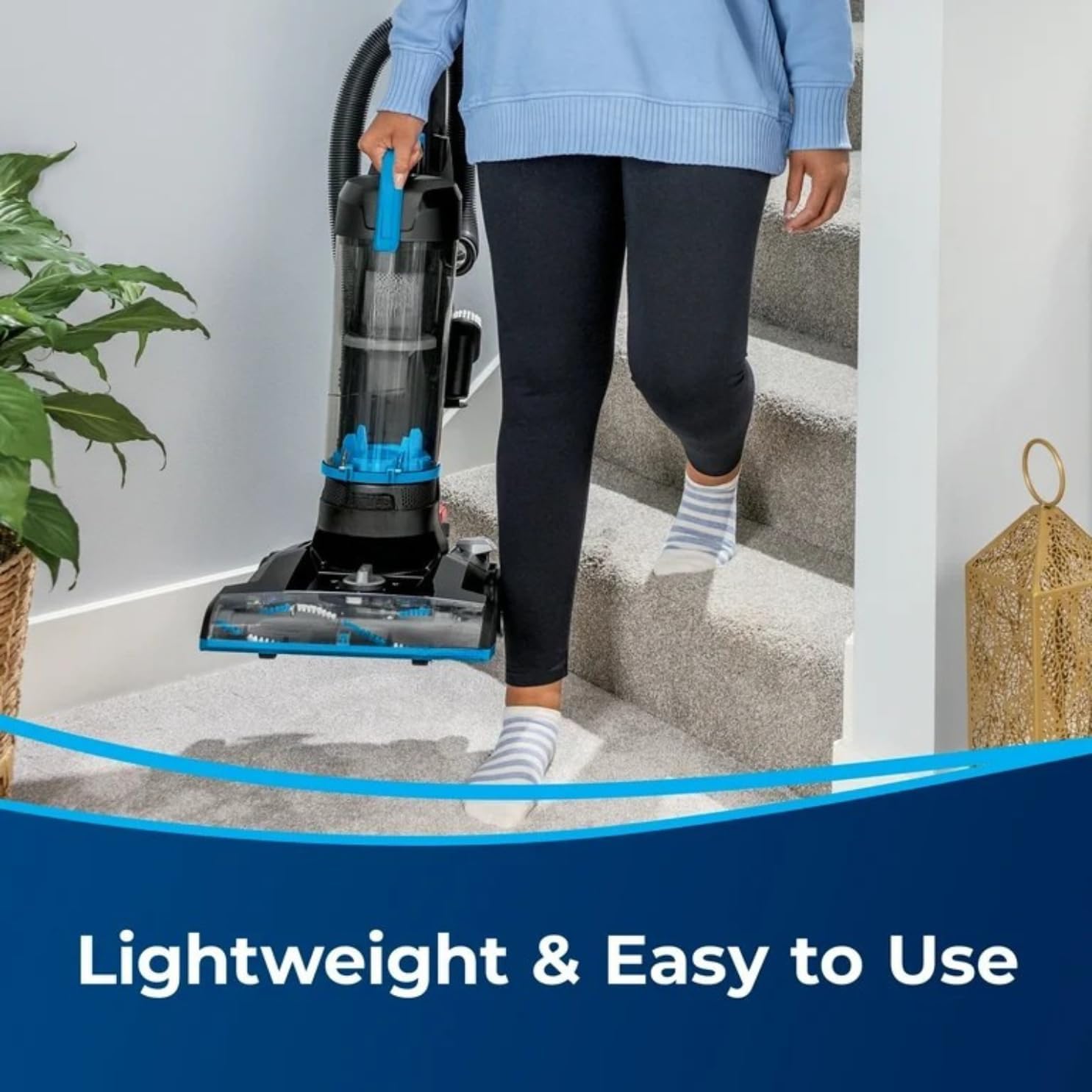 BIISSELLL PowerForce Helix Bagless Upright Vacuum, Pet-Friendly, Powerful Suction for Carpet, Tile & Hardwood, Lightweight Design, Washable Filters, Scatter-Free Technology