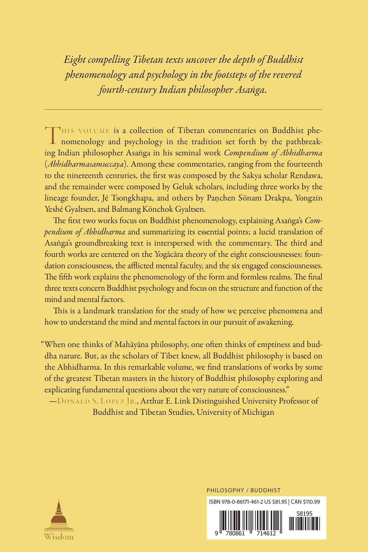 Buddhist Psychology and Phenomenology: Selected Works in the Tradition of Asanga's Compendium of Abhidharma (Volume 22) (Library of Tibetan Classics)
