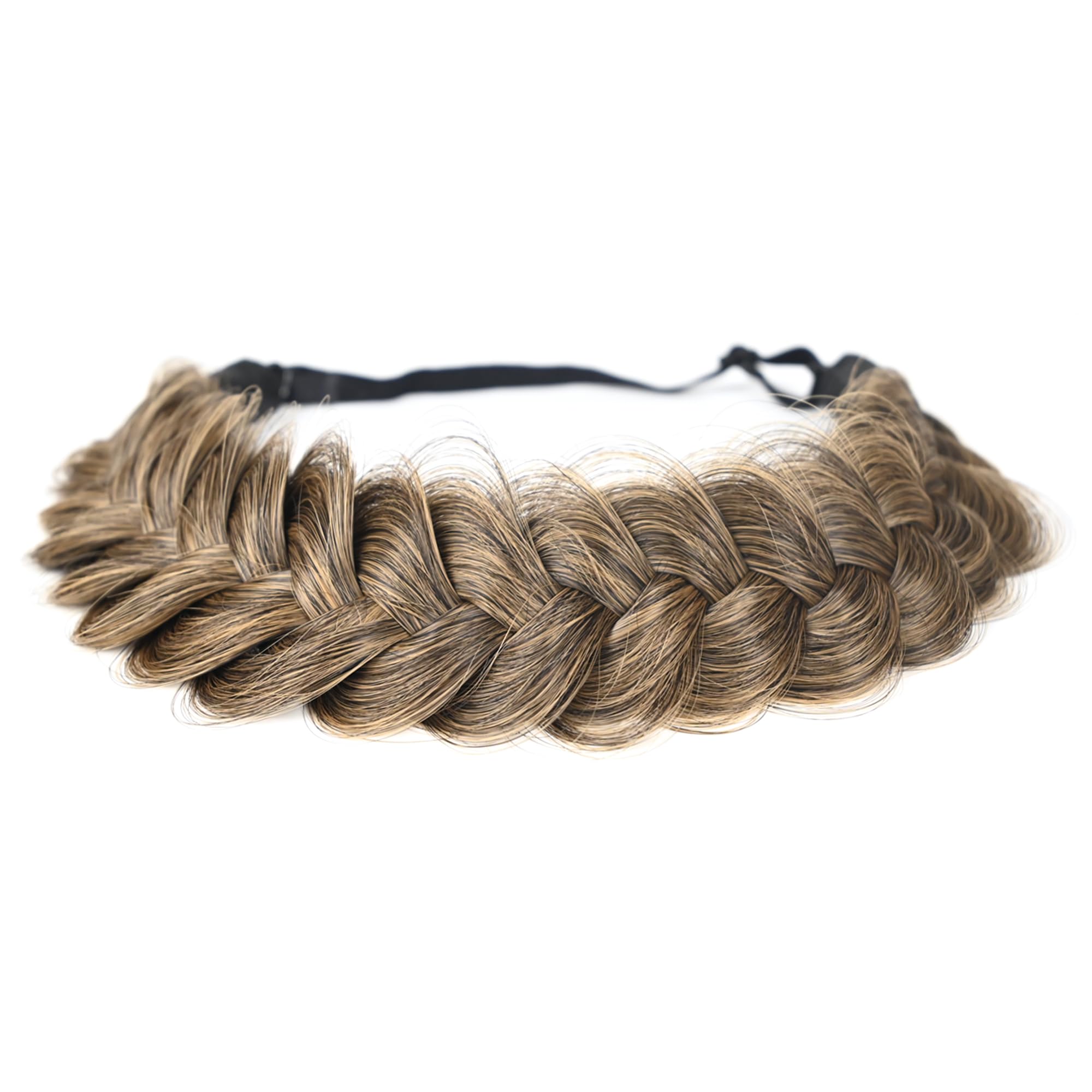 STHEJFB Braid Headband 2 Strands Messy Classic Chunky Plaited Wide Braids Elastic Stretch Quality Synthetic Braided Headband Women Girl Bohemian Hair