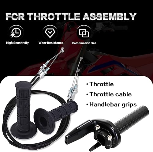 Vista 9 de Tubo del acelerador de motocicleta con cable del acelerador para YZ250F 426F 450F/WR250F 426F 450F/CRF150R 150RB 250R 250X 450R 450X/KX250F
