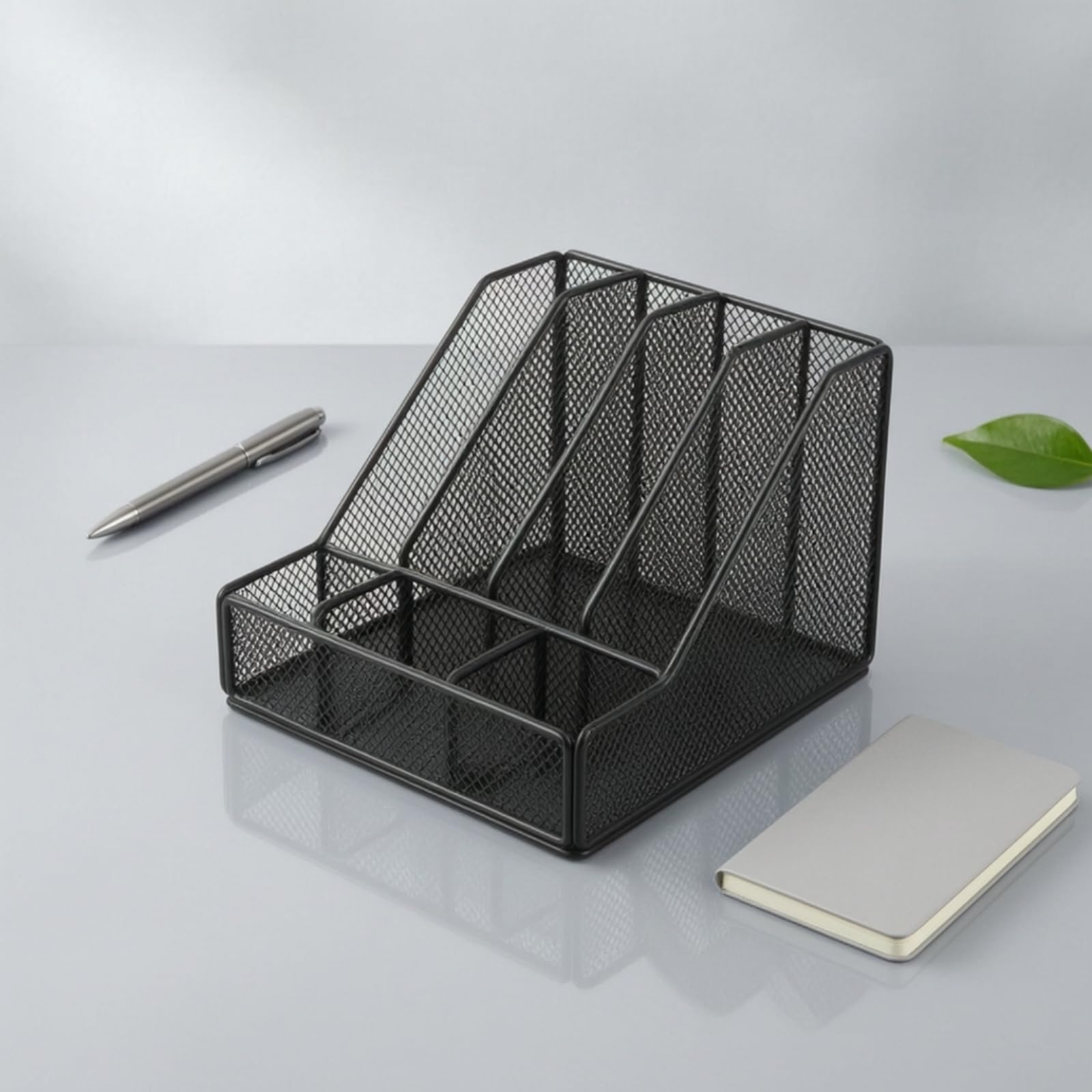 Office Document Organizer Portadocumenti Scrivania Organizer Ufficio Portacartelle Porta Documenti con Scomparti Verticali in Metallo a Rete