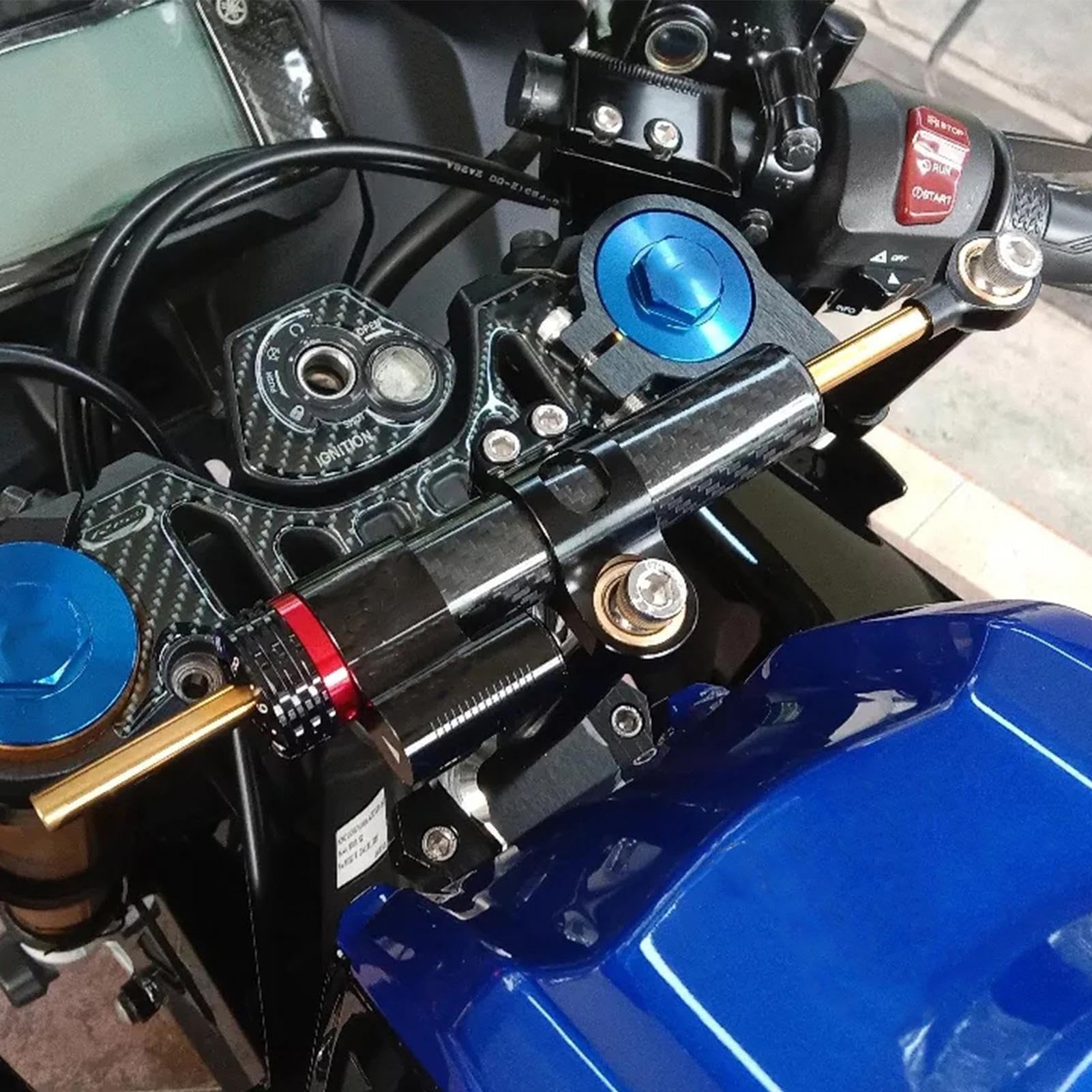 Stabilizzatore Sterzo Moto Ammortizzatore regolabile realizzato in lega di