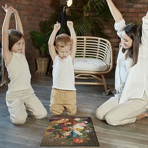 Miniatura 5 de Antelope - 1000 Piece Puzzles for Adults - Vase Flower Grapes Peaches Jigsaw Puzzle 1000 Pieces, Jan Frans Van Dael Officially Licensed, High