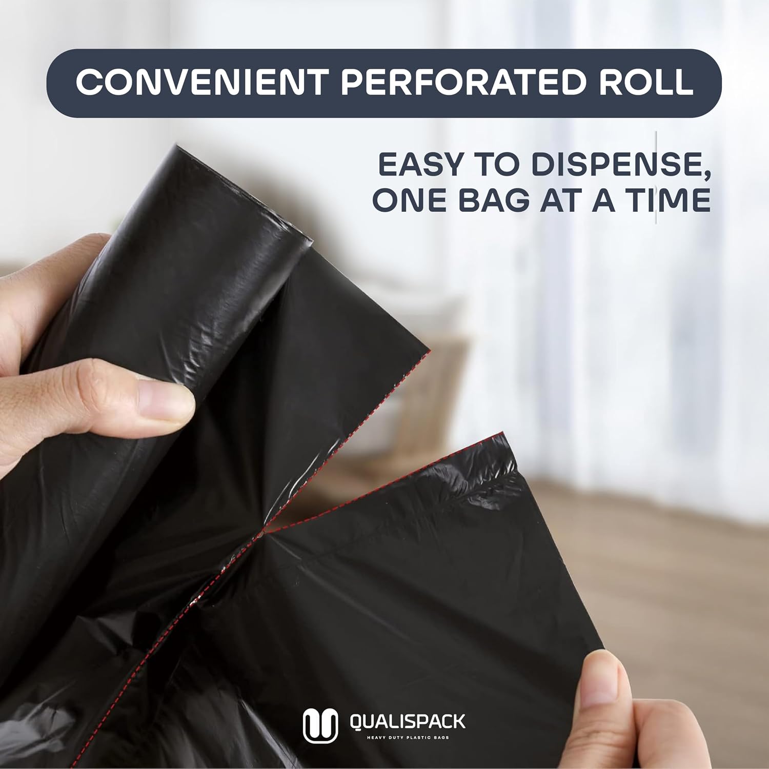 60 Gallon Can Liners | 38x58 Black 1.5 Mil | Heavy Duty Eco-Friendly Trash Bags | 150 Bags for Industrial, Commercial Use