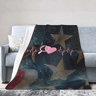 Cardiologist Heartbeat Cardiology Blanket 50x40 Inch Ultra Soft Cozy Flannel Lightweight for Sofa Bed All Season Use