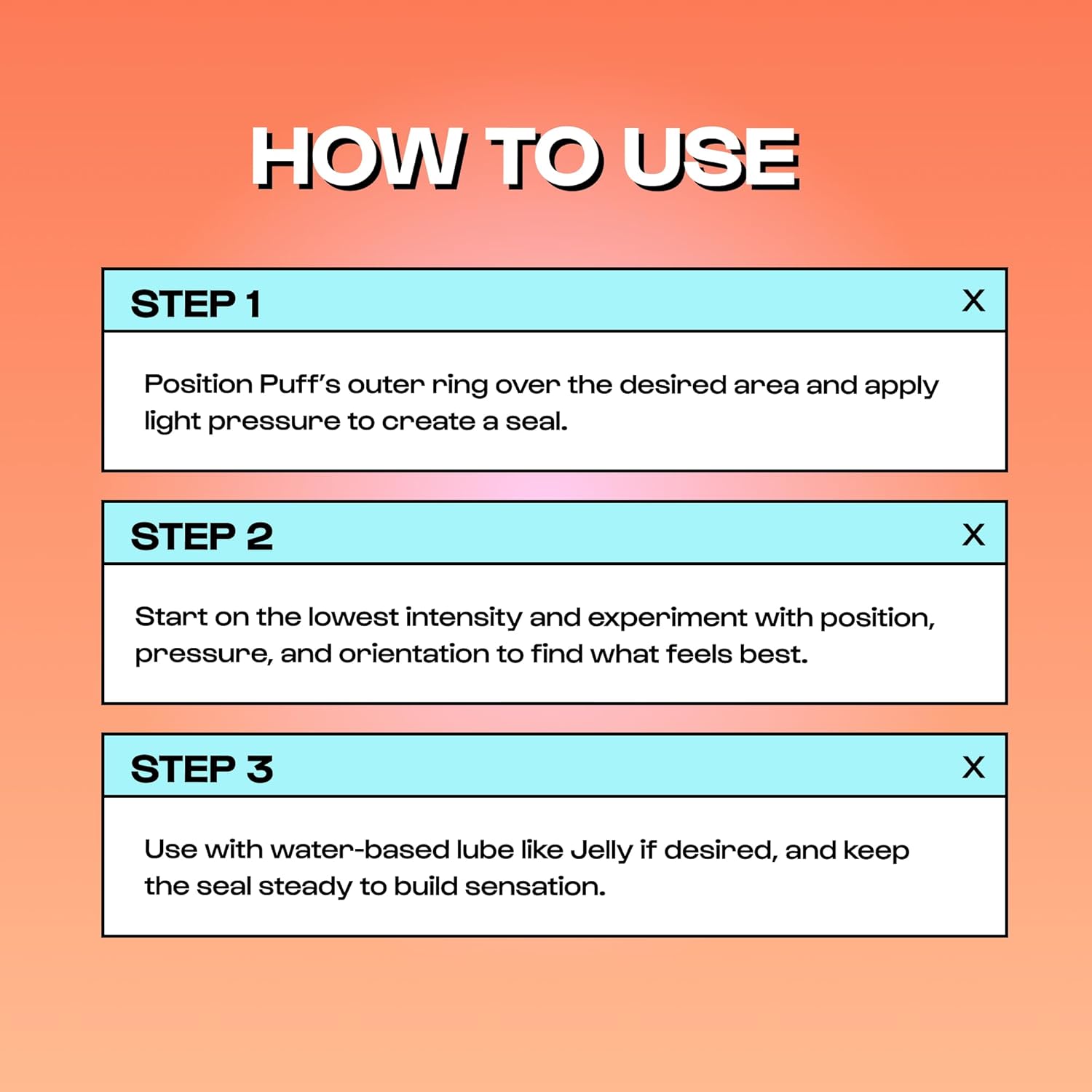 Unbound Puff Vibrator - Powerful Personal Suction Vibrator, Clitioral Sucker, USB Rechargeable Tiny Vibrator for Women with Multispeed Functions and Waterproof - Adult Sex Toys