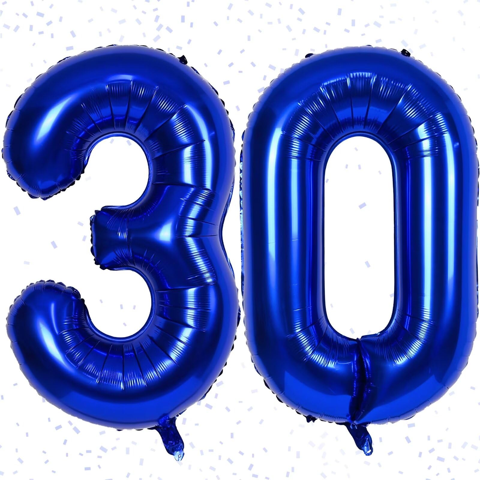 Navy Blue 30 Number Balloons, 40 Inch Self Inflating, Large Foil Mylar Helium Balloons for 30th Birthday Party Decoration — image 1