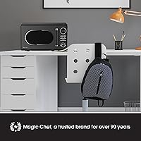 Vista 4 de Microondas retro para encimera de 0.7 pies cúbicos en negro