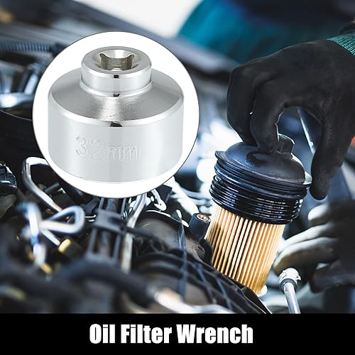 Miniatura 2 de X AUTOHAUX Llave de filtro de aceite de perfil bajo de 1.260 in Herramientas para GM para Pontiac para Chevrolet para Saturno