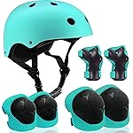 Adjustable Helmet for Ages 5-16 Kids Toddler Boys Girls Youth,Protective Gear with Elbow Knee Wrist Pads for Multi-Sports Skateboarding Bike Riding Scooter Inline skatings Longboard Roller Skate