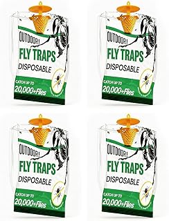 Fly Traps Outdoor 4Pack Water Activated Disposable Fly Trap