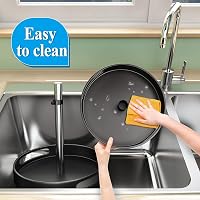 Kitstorack 2-szintes 360° Forgó Fűszertartó Állvány - Fekete Acél Konyhai Szervező, Hűtőbe és Szekrénybe, Állítható Magasságú Lazy Susan Tál 6