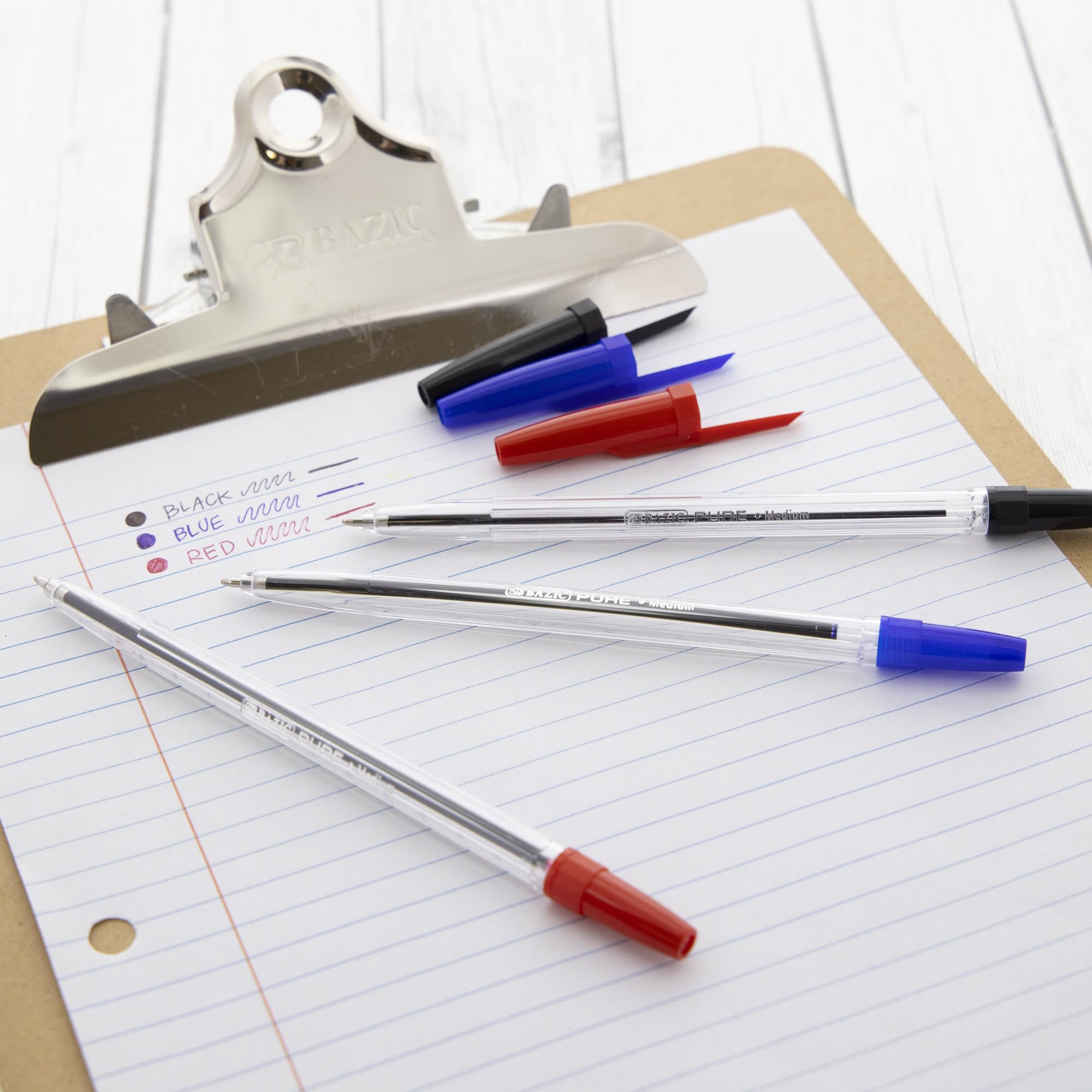 BAZIC Pure Assorted Color Stick Pen 12 Pack — view 6