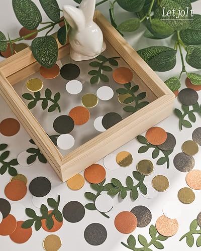 Miniatura 4 de Decoración de mesa de confeti con purpurina para baby shower, eucalipto dorado, selva, safari, dispersión tropical, selva, bosque, fiesta, despedida