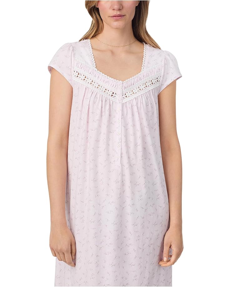 Eileen West Cotton Knit Cap Sleeve Long Nightgown - #3 of 3