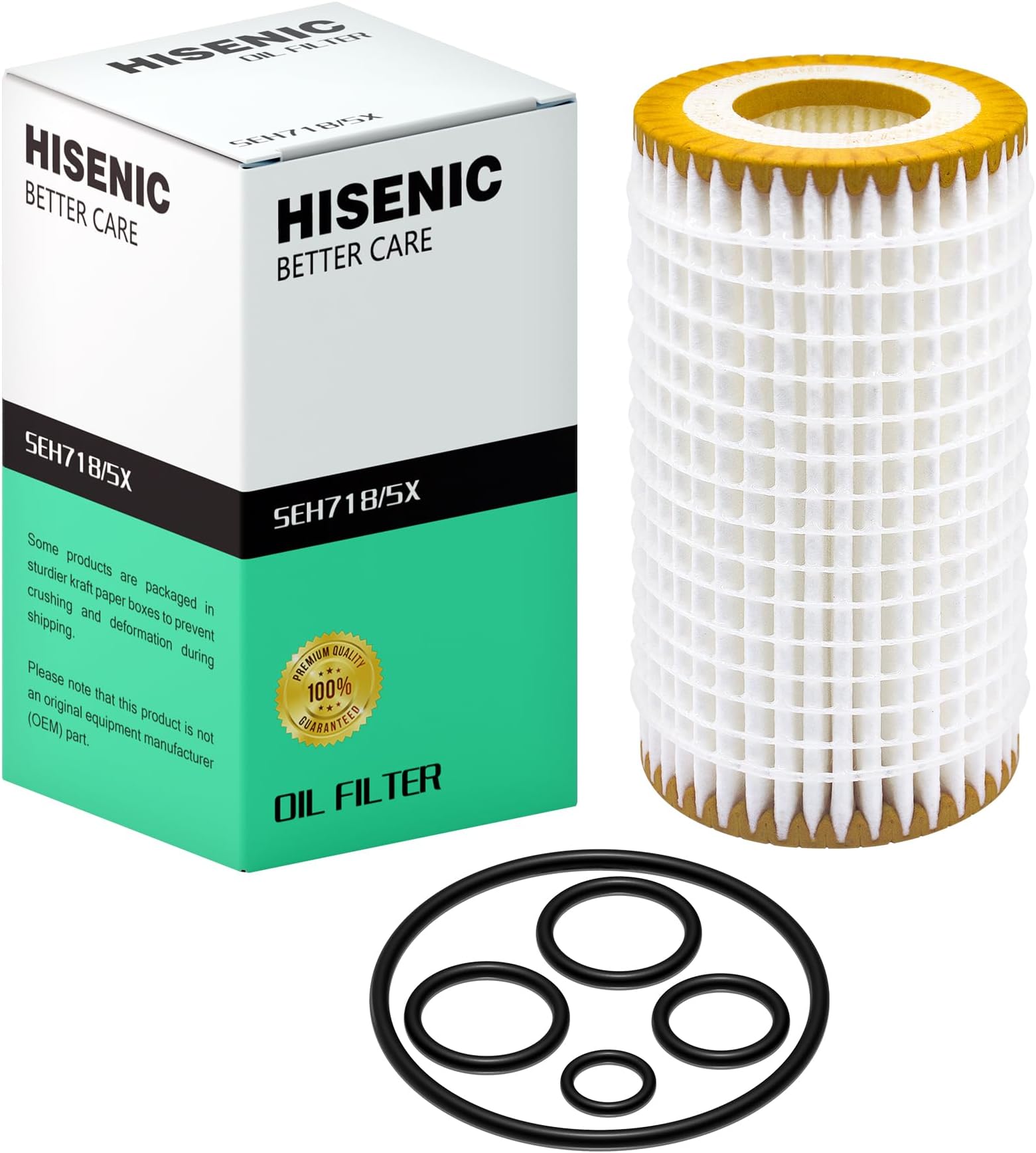 Oil Filter Fits Select Mercedes-Benz C240 E320 C230 C300 C320 C350 E350 E500 Gl450 Sl500 Metal Free, Direct Replacement for OE 0001802609