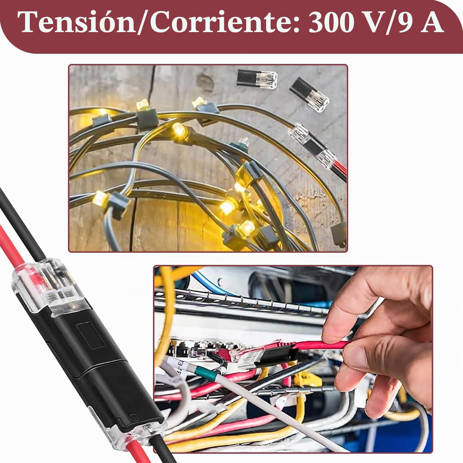 30 Piezas Terminal conector en H, Conectores Eléctricos Rapidos, 2 Pines Conector de Cable, 18-22 AWG Conector Conexión Rápida Cable, Duradero y Reutilizable, para Hogar y Automoción