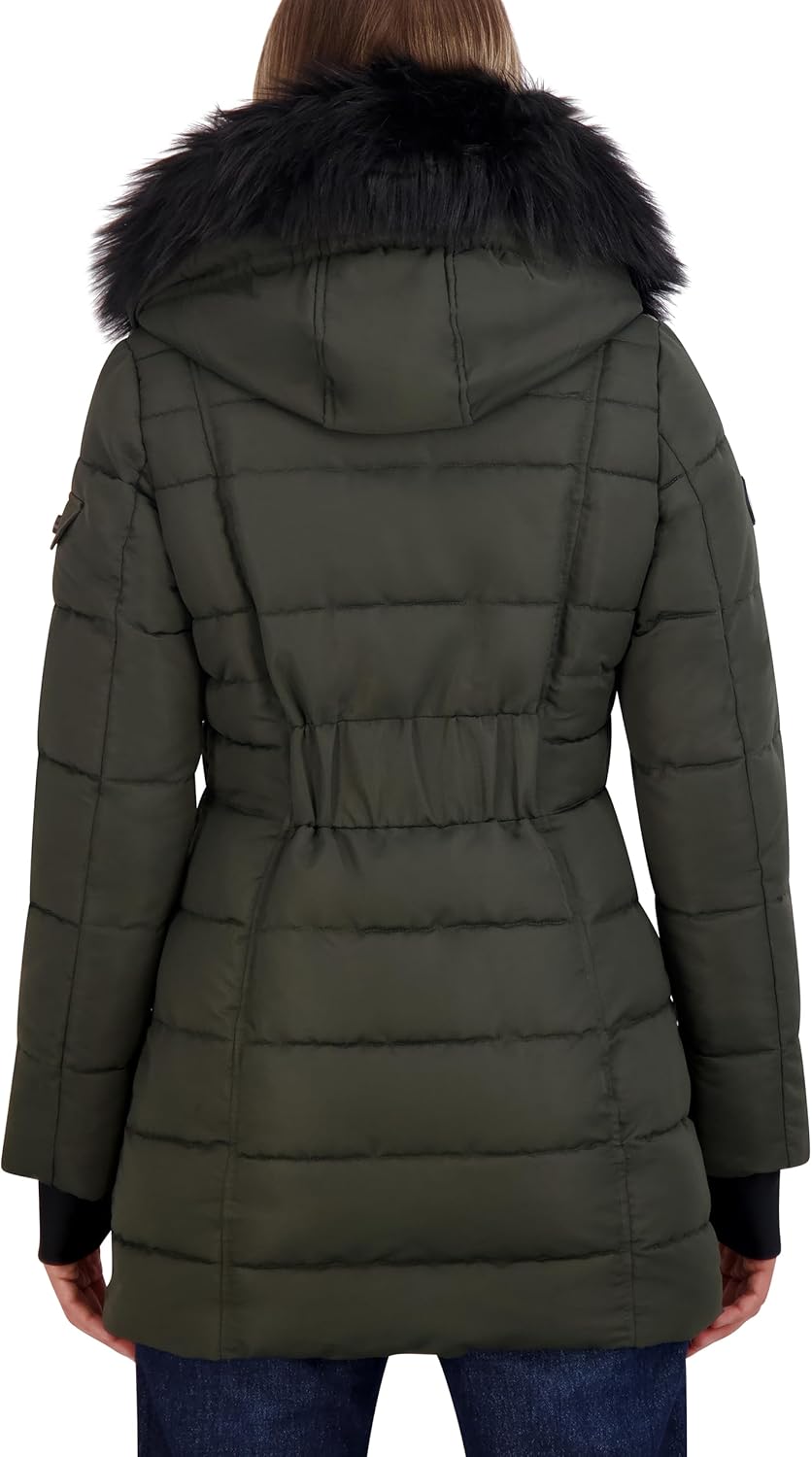 Nautica Women's Mist Heavyweight Puffer Jacket– Winter Coat With Detachable Faux Fur Hood, Storm Cuffs - Image 4