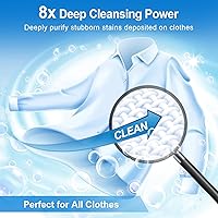 Vista 2 de Laundry Detergent Sheets, 200 Count, Fragrance Free, Unscented, Eco-Friendly, Hypoallergenic, Biodegradable, Plastic Free, Liquidless, Suitable for