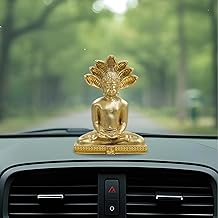 Spiritual Idol– Parshwanath Bhagwan Religious Showpiece in Gold Color for Home Mandir, Office Desk & Car Dashboard – Sacred Decor & Gift. (Parshwanath Bhagwan (Gold) - 2inch)