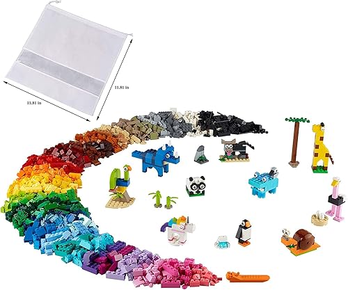 LEGO Bricks and Animals 11011 - Juguete creativo clásico (1,500 piezas) - 10 increíbles figuras de animales para niños de 4 años en adelante -