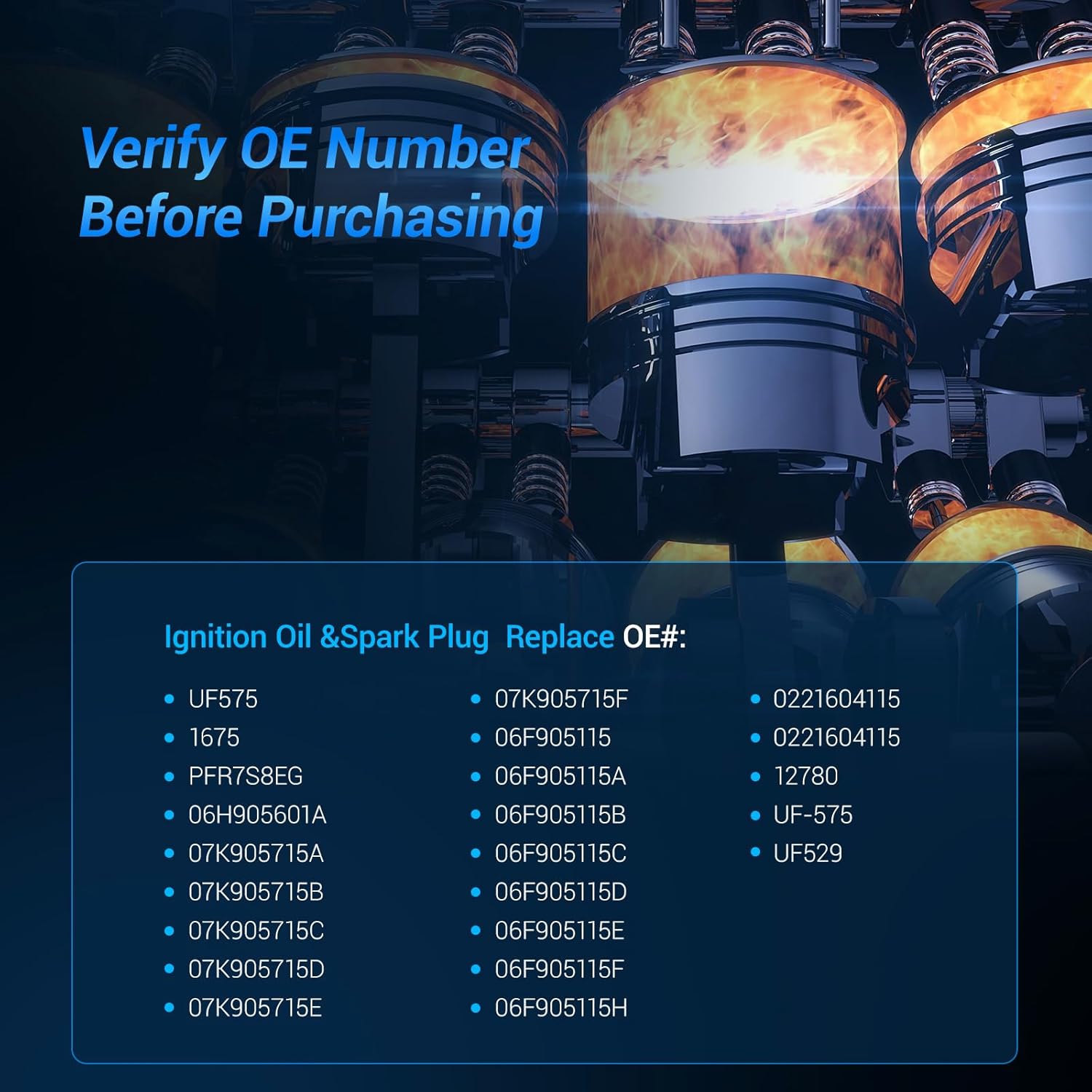OTO Iridium Spark Plug and Ignition Coil Pack Compatible with Audi A3 A4 A5 A6 Q5 R8 TT RS4 RS5,Volkswagen Jetta Passat Beetle CC Golf GTI,Coil Packs and Spark Plugs Replaces# UF575 & 1675