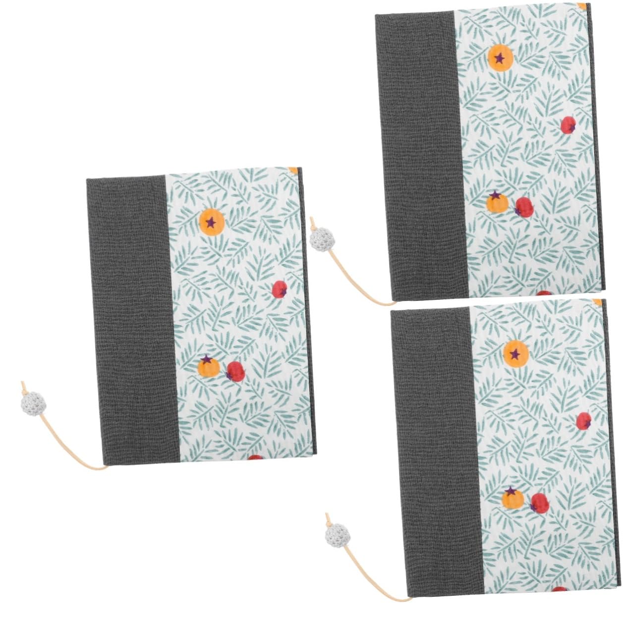 SHINEOFI 3 Piezas Cubierta de libro de tela cubiertas protectoras de libros decoración de libros ornamentales decoración de libros de tela funda de libro decorativa Tapa del libro paño