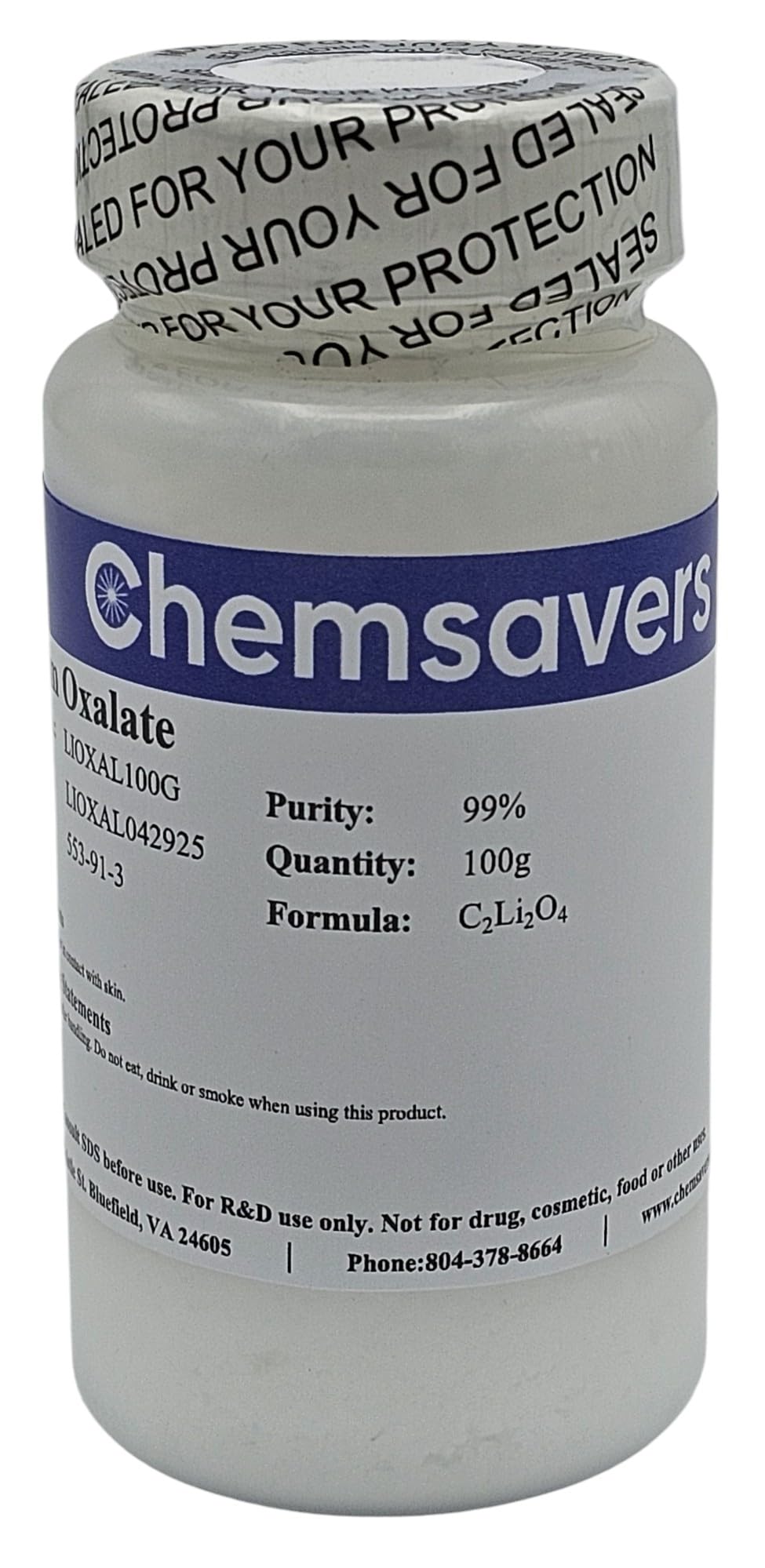 Lithium Oxalate, 99%, 100g