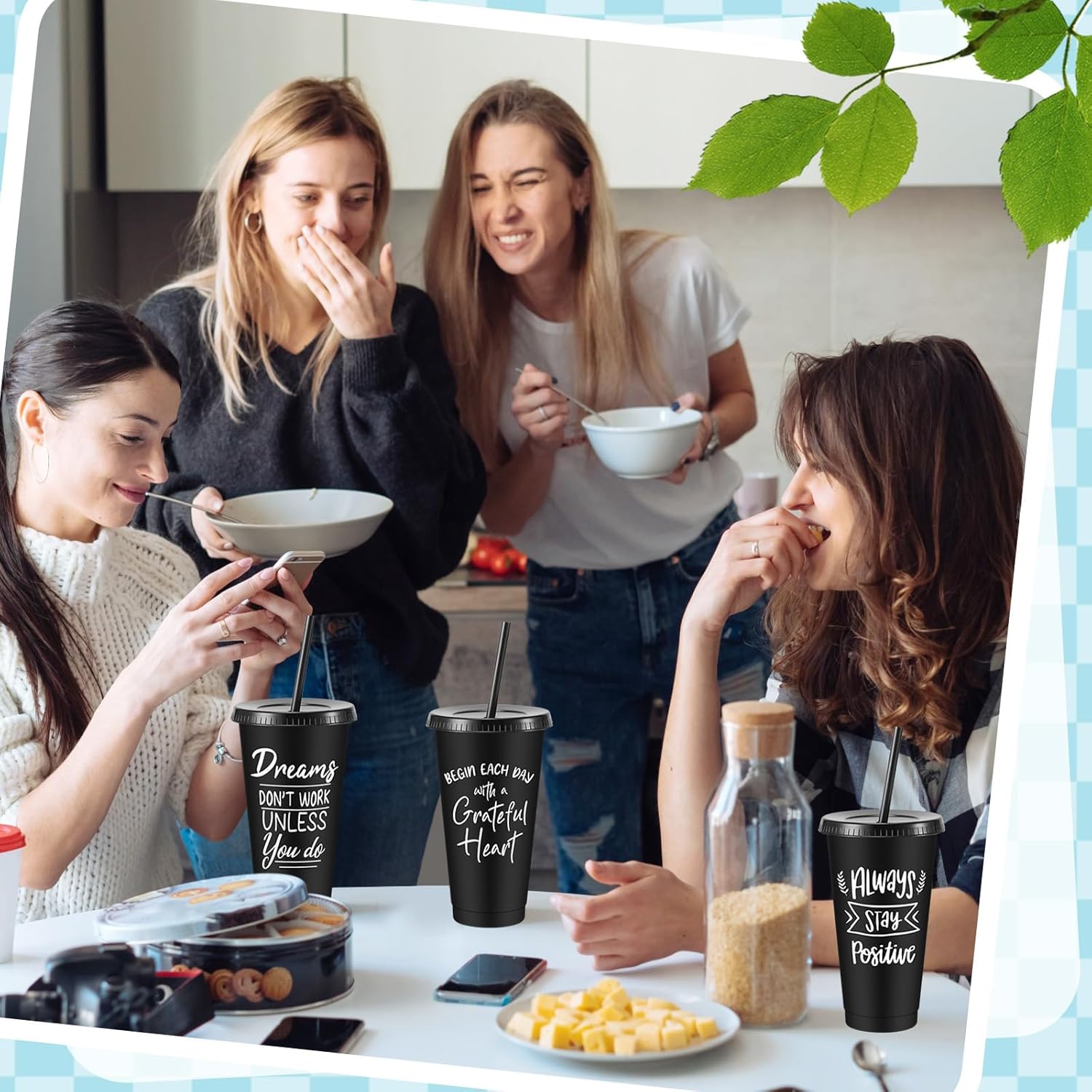 Uiifan 30 Pcs Inspirational Cups Bulk Appreciation Gifts for Employee Coworker Staff Team Thank You Gifts, Office Prizes for Adults Work Party Favors, Associates, Giveaways (Black)