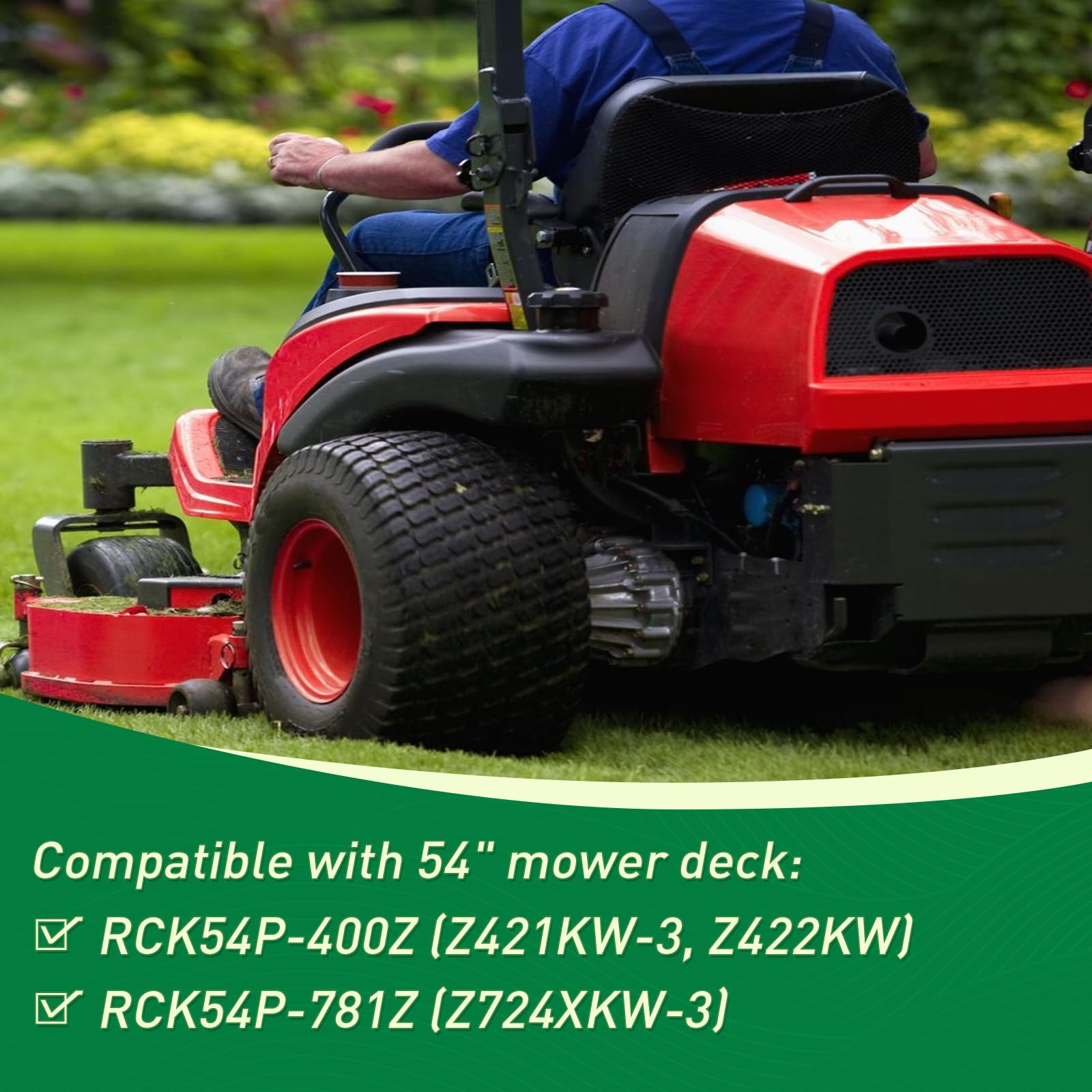 Cuchilla de cortacésped K5613-34340 compatible con cubierta Ku bota de 54 pulgadas, compatible con RCK54P-400Z RCK54P-781Z, hoja de elevación alta sustituye a K5613-34340, paquete de 3