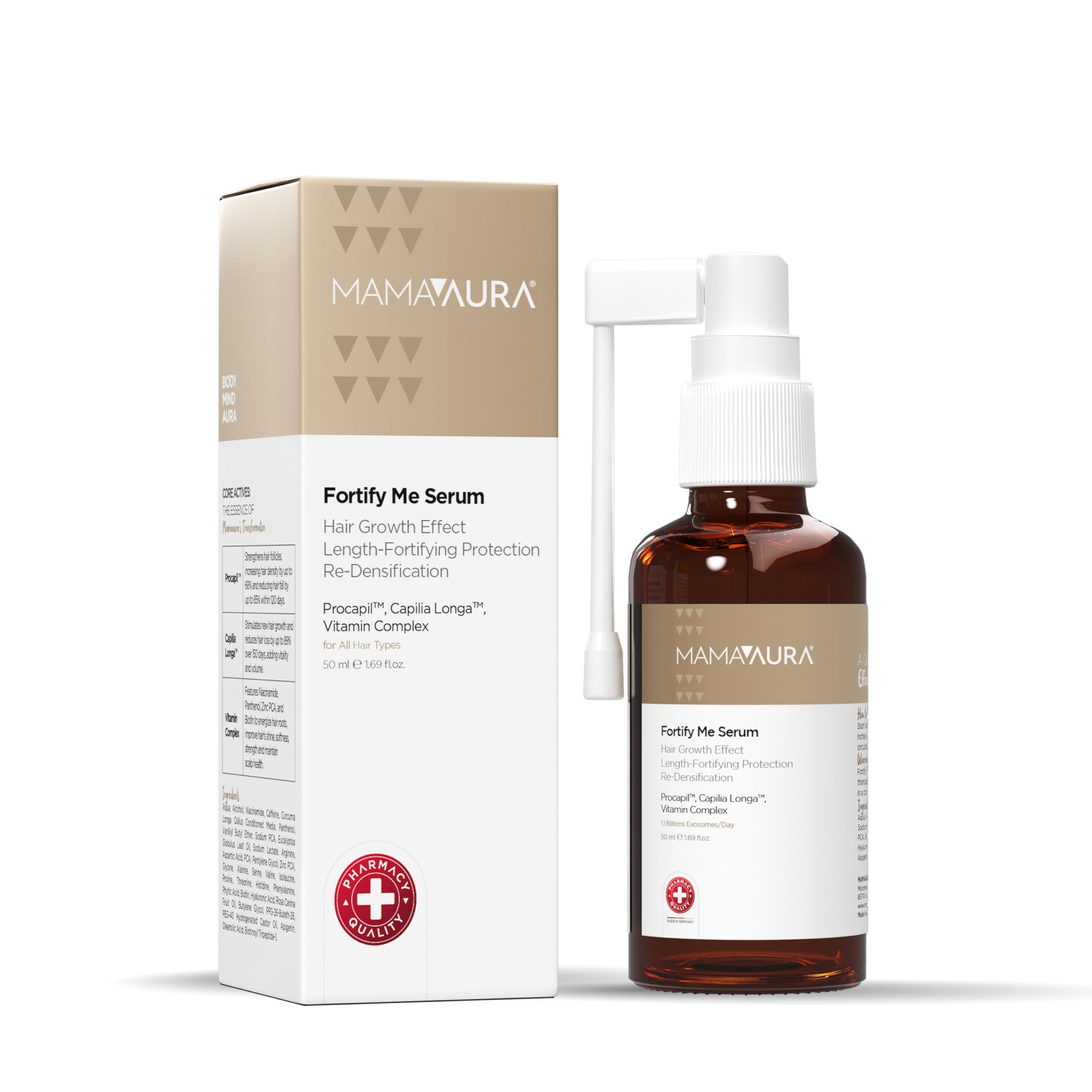 Fortify Me Serum, Saç Dökülme Görünümünü Azaltmaya Yardımcı, Procapil ve Capilia Longa İçeren Saç Kökü Destekleyici Serum, 50 ml