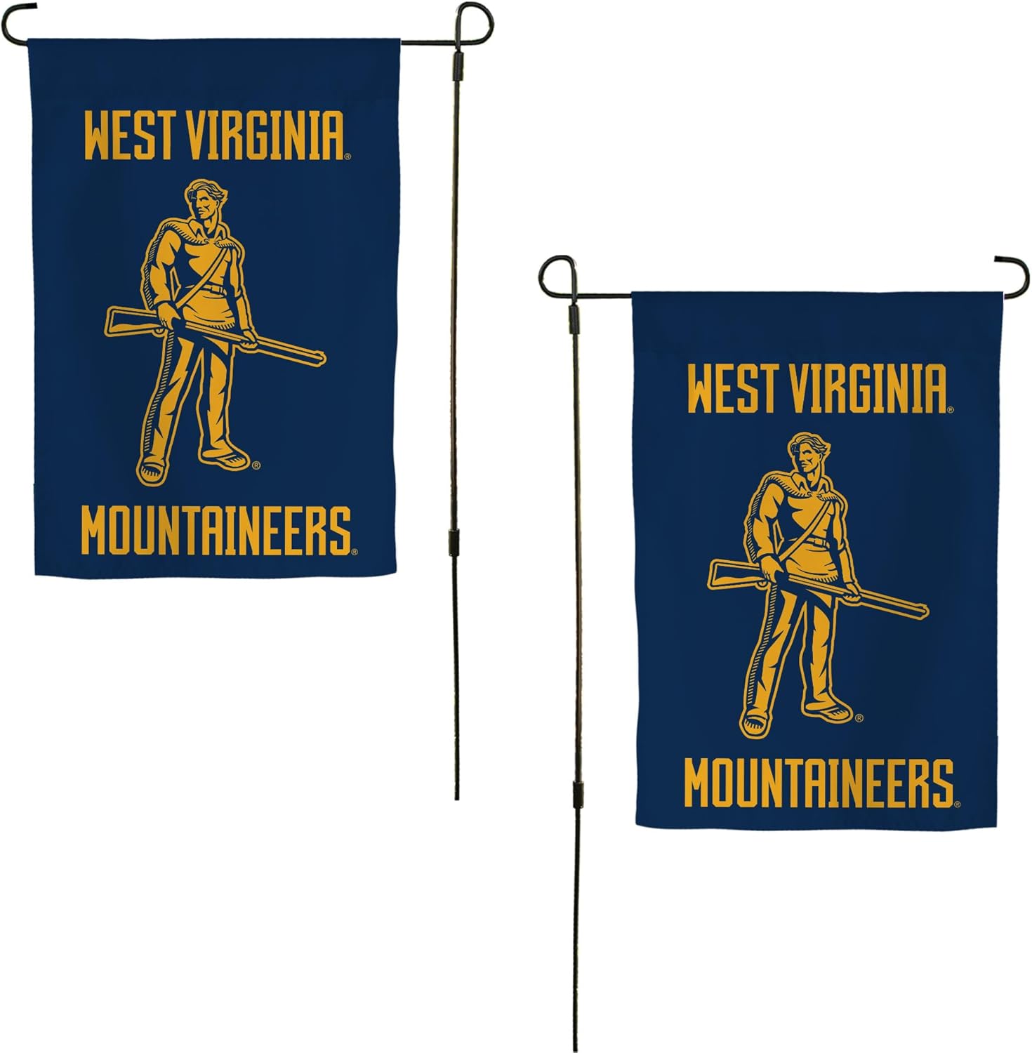 Desert Cactus West Virginia University WVU Garden Flag – 19 x 12 inch West Virginia Mountaineers Banner, For Outdoor Display and Events (Design H)