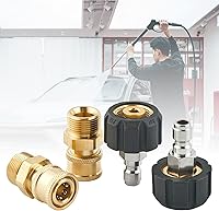 Vista 7 de Pressure Washer Quick Connect Fittings, M22 14mm to 1/4 Inch Quick Connect Pressure Washer Adapter Set, 4 Pieces