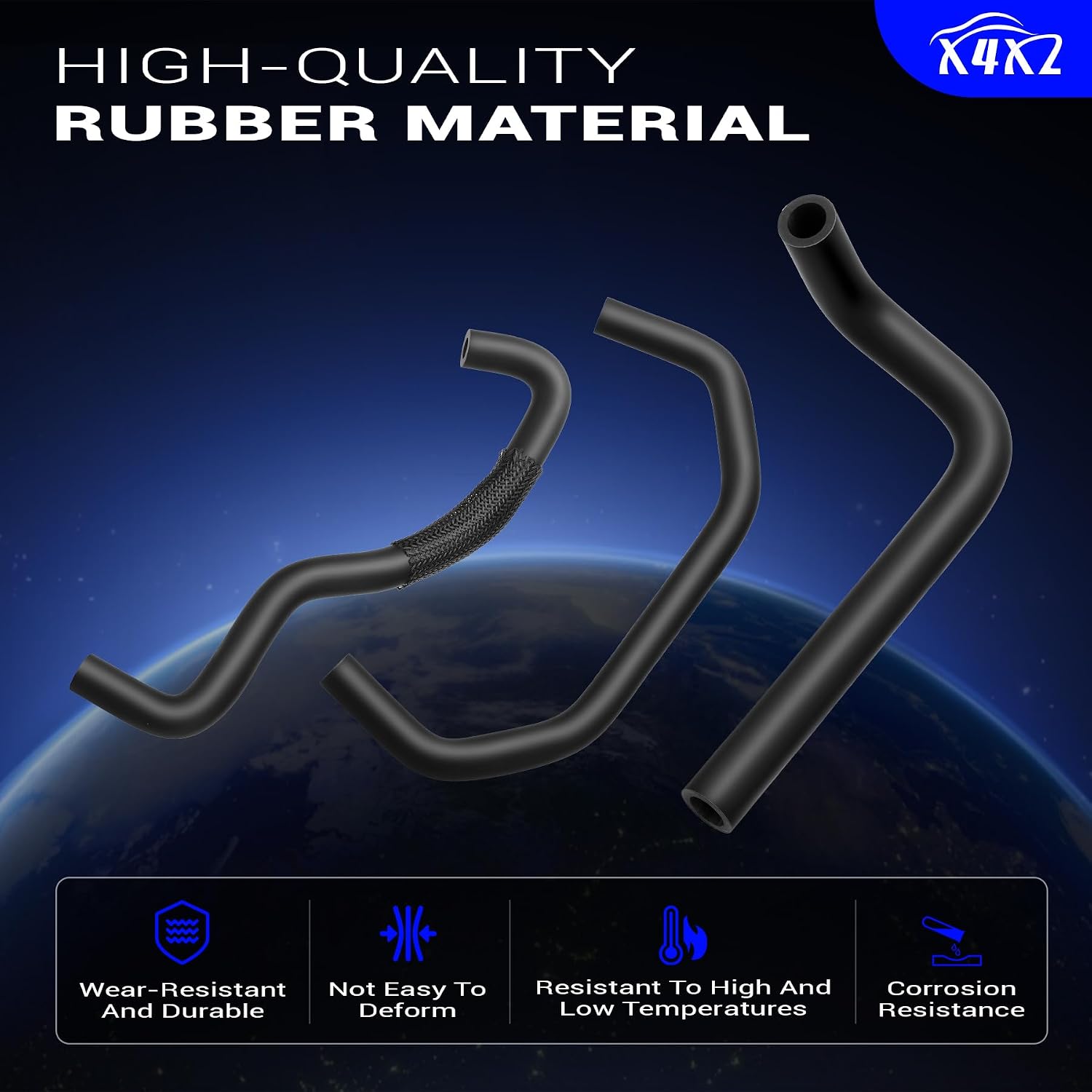 3Pcs Breather Hoses Compatible with Nissan Pathfinder 2005-2012 Xterra 2005-2015 Frontier 2009-2019 NV1500 2016-2020 NV2500 2016-2020 NV3500 2012-2020 Replace OE 11823-EA20A,11826-ZL80B,11826-EA200