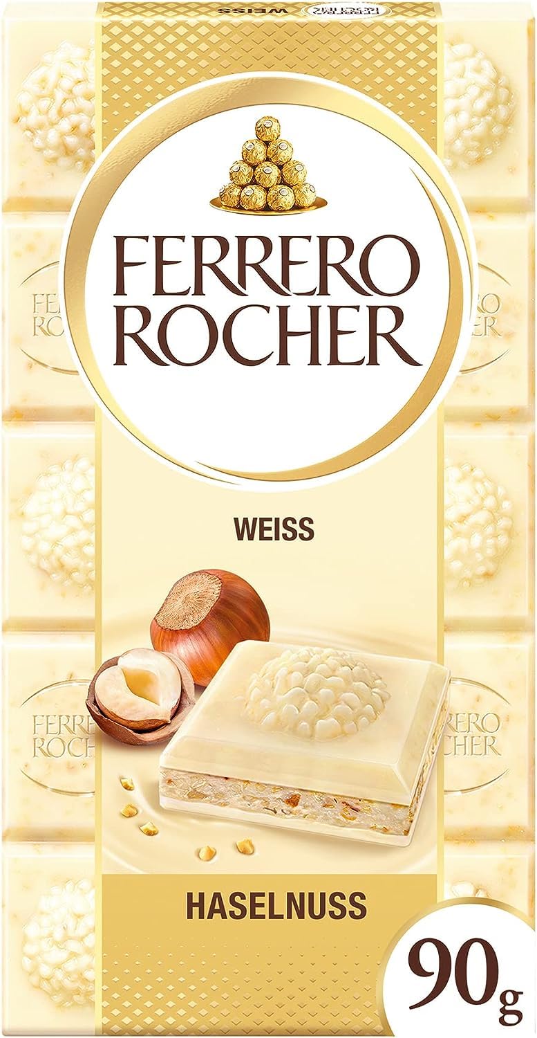 Ferreros Rochers White Chocolate with Crunchy Whole Hazelnut and Cocoa Filling, 90 Grams (Imported) (B0CGNRN1MK) Amazon Price History, Amazon Price Tracker