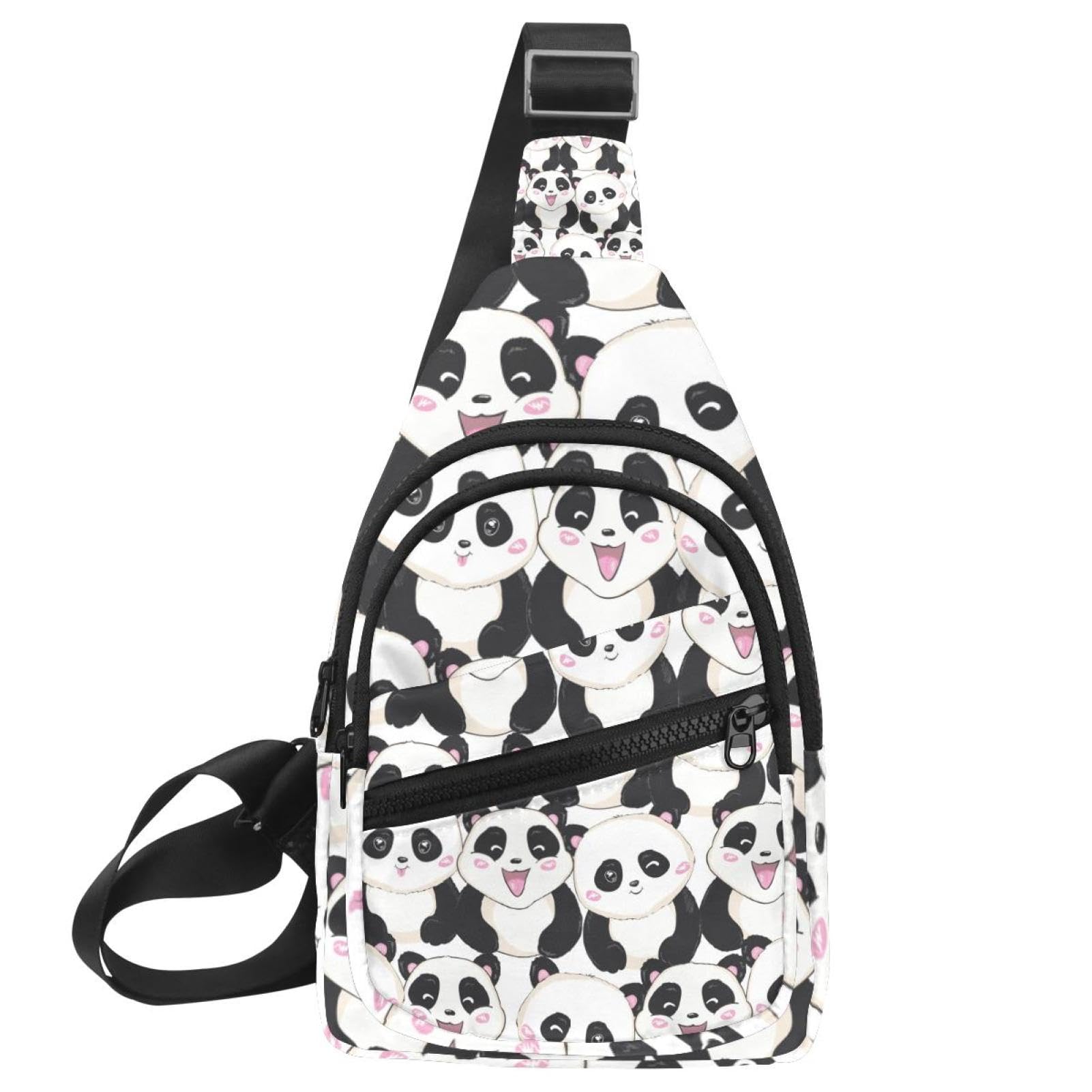 Sac à dos à bandoulière imperméable panda multicolore 30x18cm - 7
