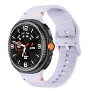 YYXIXI Compatible with Samsung Galaxy Watch 8 Classic Straps 46mm, Soft Silicone Sport Strap Compatible with Samsung Galaxy Watch 9 8 Band 40mm 44mm for women men (Light Purple) gallery image