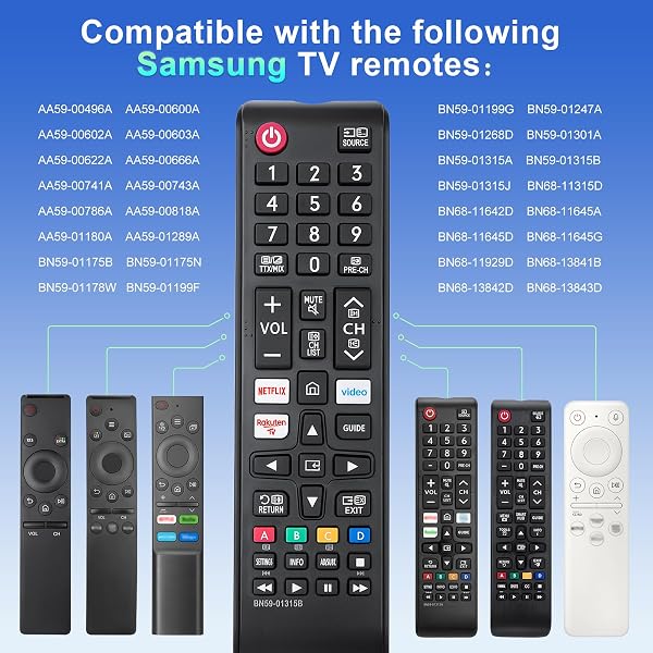 【Pack of 2】Universal for Samsung-TV-Remote Replacement,Compatible with All Samsung LED, QLED, Curved, HDTV, 3D, 4K& Smart TVs - 4