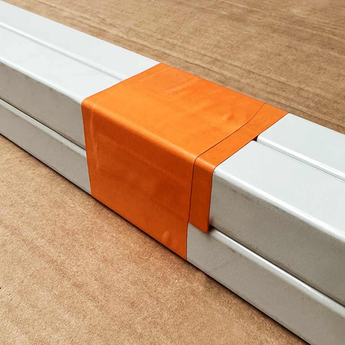 Tecplast Lot de 6 Rubans adhésifs PVC orange 50 mm x 33 m - Rouleau adhésif de chantier