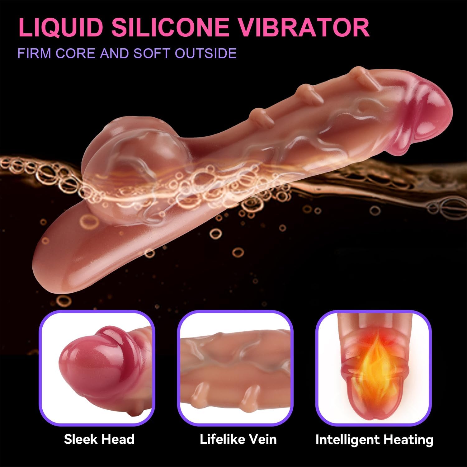 8 Inch Ailen Heated Vibrating Dildo Sex Toys for Women, 10 Modes Double Motor Vibrator Huge Heating Dildo G-Spot Stimulator, Anal Vigina Vibrator Realistic Dildos Silicone Sex Toy for Women & Couples