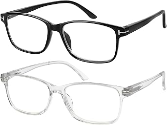 Success Eyewear Computer Glasses 2 Pk Anti Glare Reflection Classic Reading Glasses for Men and Women