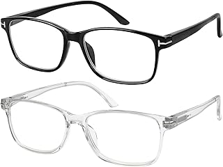 Success Eyewear Computer Glasses 2 Pairs Anti Glare Classic Reading Glasses Quality Comfort Glasses for Men and Women +1.5