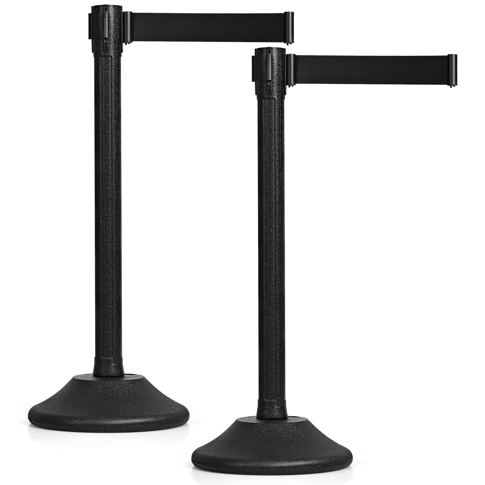 Buy GYMAX Retractable Belt Stanchion Set, Crowd Control Barrier with