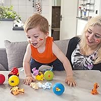 Vista 6 de UPINS 200 hojas de calcomanías pequeñas hinchadas de animales 3D a granel para niños pequeños, libros de calcomanías de espuma para niños