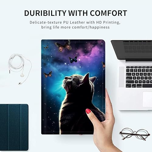 Vista 208 de Funda para Kindle de 6 pulgadas (11.ª generación, versión 2024/2022) delgada de piel sintética, ajustable, multiángulo, Smart Shell con función